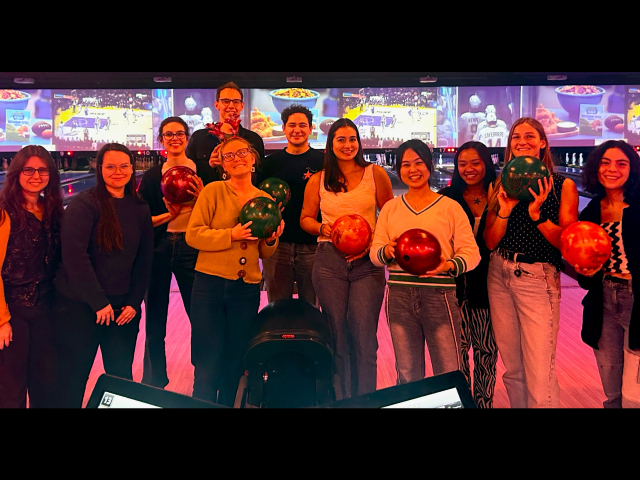 Group members at the bowling lanes for our 2025 end-of-the-year social